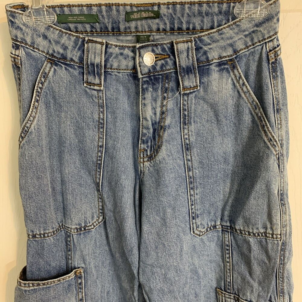 Wild Fable High Rise Jeans 00 Grunge Baggy Skater - Picture 4 of 14